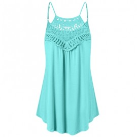 Lace Crochet Spaghetti Strap Tank Top (MINT GREEN)