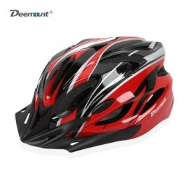 Deemount Cycling Helmet All-round Protection EPS Back Taillight Riding Device (BLACK)