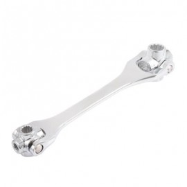 Universal Socket Sleeve Alloy Wrench 8 - 19mm Dual Head Repairing Tool (SILVER)