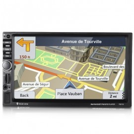 Rectangle 7021G 7 inch Car MP5 Player Bluetooth FM Radio GPS with Built-in Map (BLACK)