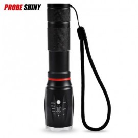 PROBE SHINY TG - S144 Ultra Bright Zoomable LED Flashlight (BLACK)