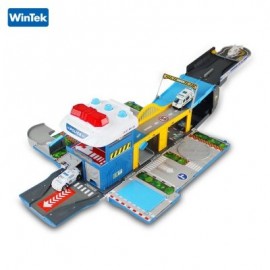 WinTek E5018 Assembled Police Station Alloy Vehicles Construction Set Toy (DODGER BLUE)