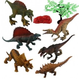 Creative Dinosaur Model Toy Table Decoration Special Kids Gift 6pcs (MULTI-A)