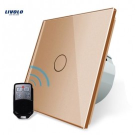 LIVOLO C7 Intelligent Remote Switch Wall Light Touch with Mini Controller (GOLD)