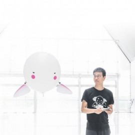 JJRC H80 2.4G RC Helium Balloon Robot 30mins Flight / Explosion-proof Material (WHITE)