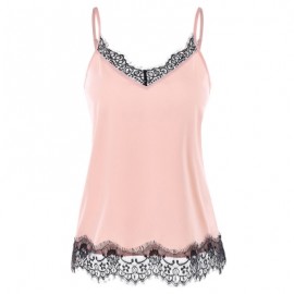 Spaghetti Strap Lace Embellished Top (LIGHT PINK)