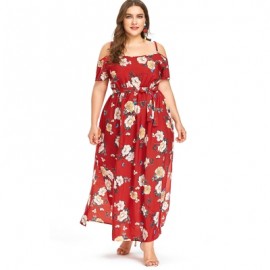 Plus Size Cami Empire Waist Dress (RED)