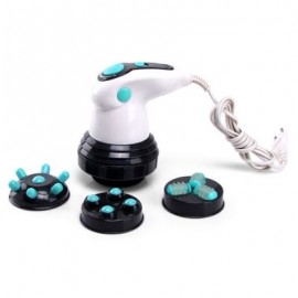 AH - 202 Electric Handheld Massager Push Fat Massage Machine with 4 Replaceable Heads (TIF