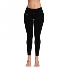 High Waist Pocket Skinny Elastic Solid Color Women Yoga Pants (BLACK)
