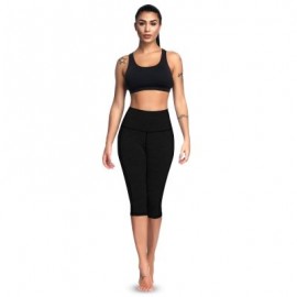 High Waist Skinny Pocket Elastic Yoga Women Cropped Pants (BLACK)