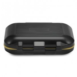 12 Compartments Waterproof Fishing Tackle Storage Box Plastic Fish Lure Bag (BLACK)