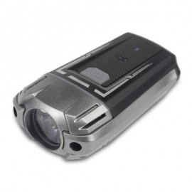 Bicycle USB Rechargeable Headlight Safety Helmet Flashlight for Mountain Bike (BLACK)