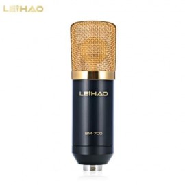 LEIHAO BM - 700 CONDENSER STUDIO SOUND RECORDING MICROPHONE (BLACK)