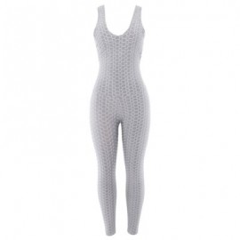 Scoop Neck Sleeveless Backless Bodycon Jumpsuit Women Yoga Clothes  (PLATINUM)