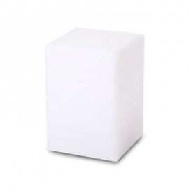 USB Rechargeable LED Square Column Night Light with Remote Control 16 Colors (WHITE)