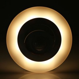 Intelligent Sensor Human Body Light Induction Wall Lamp Simple Round LED 80LM (BEE YELLOW)
