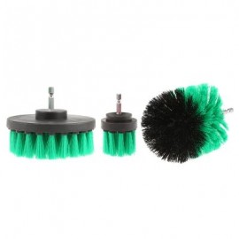 3PCS Electric Drill Cleaning Nylon Brush (GREEN)