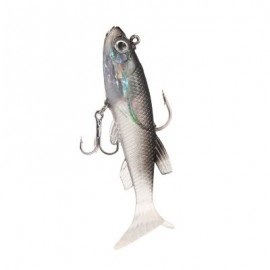 3D Eye Lead Artificial Soft Fishing Bait with Double Hook (MULTI-A)