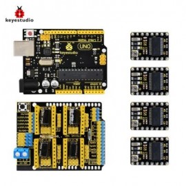 Keyestudio KS0286 CNC Shield V3.0 Module UNO R3 Board Driver for Arduino (BLACK)