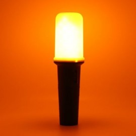 Portable Handheld LED Flicker Flame Flashlight (BLACK)