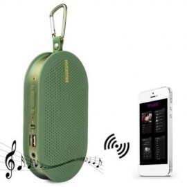 F8 BLUETOOTH 3.0 HANDSFREE SPEAKER WITH MIC VOLUME CONTROL SUPPORT TF CARD (GREEN)