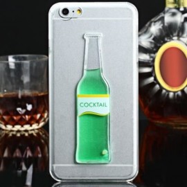 3D LIQUID FLOW COCKTAIL BOTTLE STYLE ANTI-SLIP BACK COVER CASE WITH TRANSPARENT FRAME FOR 