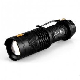 UltraFire SK68-UV 365NM 1 Mode Purple Waterproof Telescopic Focusing Flashlight (BLACK)