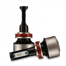 2PCS F5S 12V H8 / H9 / H11 Car SMD LED Headlight 6000lm 6500K Front Lamp (BLACK)