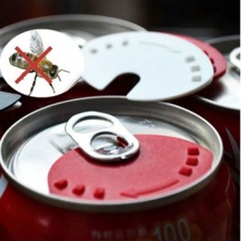 5 PCS Beverage Can Lid Soda Beverage Drink Snaps Tops Cover Beer Champagne Wine (MULTI)