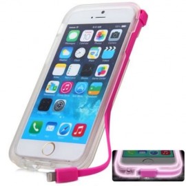 PLASTIC AND TPU MATERIAL HIGH SPEED USB CHARGER CABLE BACK CASE FOR IPHONE 6 - 4.7 INCHES 
