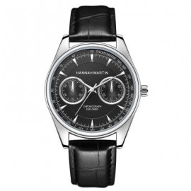 Hannah Martin Personality Fashion Sports Casual Men's Quartz Belt Watch (BLACK)