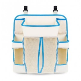 Baby Bed Room Nursery Hanging Organizer Crib Storage Tidy Bag (WHITE)