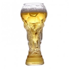 FIFA Football Design Beer 450ML Transparent Glass Football Cup Design Mugs (TRANSPARENT)