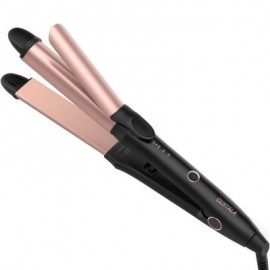 Gustala EPS868 Professional Fast Heating 2-in-1 Hair Straightener Curler Work Dating Salon