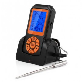 TS - K35 Wireless Food Thermometer Instant-read LCD Screen for Household Use (ORANGE)