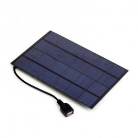 SW4205U 4.2W 6V USB Output Mono Solar Panel Charger for Power Bank (BLACK)