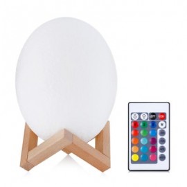 3D Printing Dinosaur Egg Light Night Lamp Remote Control for Bedroom (WHITE)