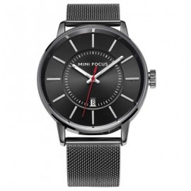 MINI FOCUS Leisure Calendar Display Men Watch (BLACK)