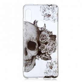 Soft Case for Xiaomi Redmi Note 5 Pro Skull Pattern (BLACK)