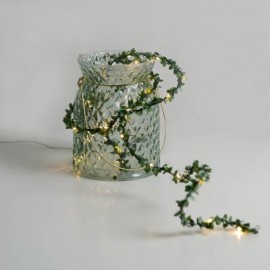 5M 50 LEDs Green Leaves String Light for Party Wall Window (MEDIUM FOREST GREEN)