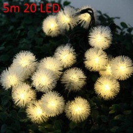 CHRISTMAS TREE DECORS 5M 20 LED SOLAR STRING LIGHT CHUZZLE SHAPE LAMP XMAS TREE ORNAMENT (