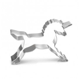 Unicorn Shape Biscuit Cookie Cutter Horse Tools Stainless Steel Baking Mold (PLATINUM)