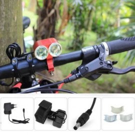 DARK KNIGHT K2E 2 X CREE XML-T6 LED BIKE HEADLIGHT 4 MODES BICYCLE LIGHT - EU PLUG 2400LM 