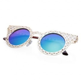 CHIC HOLLOW OUT GOLDEN MESH SUNGLASSES FOR WOMEN (GREEN)