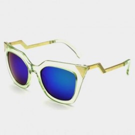 CHIC ZIG ZAG SHAPE ALLOY MIRROR BRACKET SUNGLASSES FOR WOMEN (RANDOM COLOR PATTERN)