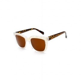 CHIC LEOPARD SPLICE TRANSPARENT FRAME SUNGLASSES FOR WOMEN (LEOPARD)