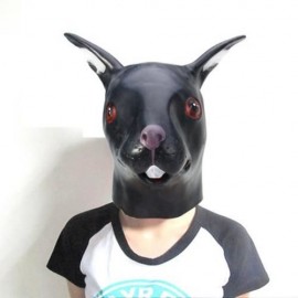 ARTIFICIAL HALLOWEEN LATEX LONG-EARED RABBIT HEAD MASK MASQUERADE PARTIES COSPLAY GADGET (