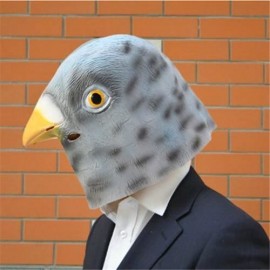 ARTIFICIAL HALLOWEEN LATEX PIGEON MASK MASQUERADE PARTIES COSPLAY GADGET (GRAY)