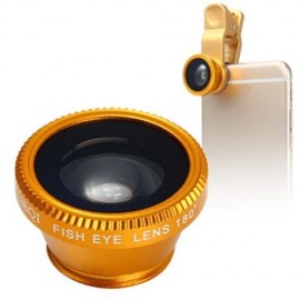 LIEQI LQ - 180 UNIVERSAL 180 DEGREE CLIP-ON PHOTO FISHEYE LENS (GOLDEN)