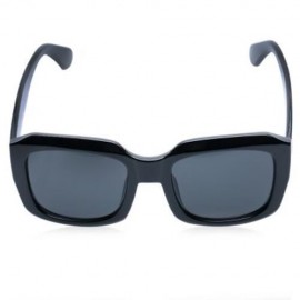 CHIC SOLID COLOR FRAME SUNGLASSES FOR WOMEN (BLACK)